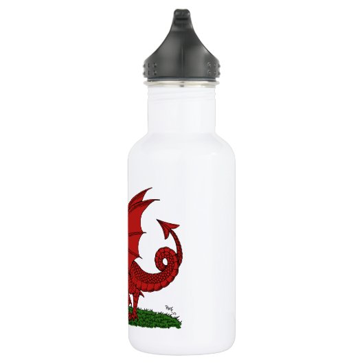 Red Dragon van Wales Waterfles (Rechts)