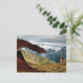 Red Dragon vs Wizard Magical Briefkaart (Staand voorkant)