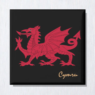 Red Dragon & Wales, Welsh Flag/Cymru Magneet