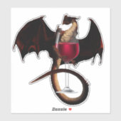 Red Dragon Wijn liefdevol Sticker (Vel)