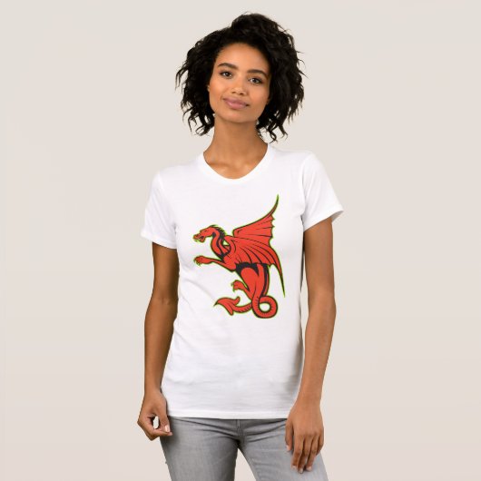 Red Dragon Womens T-shirt (Voorkant volledig)