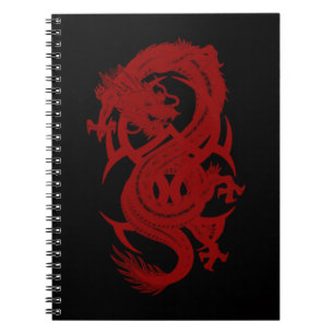 Red Dragon Xiuhcoatl Spiral notebook Notitieboek