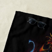 Red Dragon zwaard Fantasy Strandlaken (In situ)