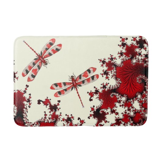 Red Dragonflies Bath Mat (Voorkant)