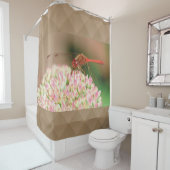 Red Dragonfly Afbeelding Douchegordijn (In situ)