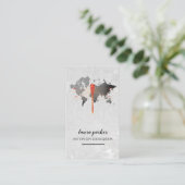 Red Dragonfly Creative Designer Wereldkaart Visitekaartje (Staand voorkant)
