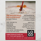 Red Dragonfly, Fotografie, Fotografe hire Flyer (Voorkant)
