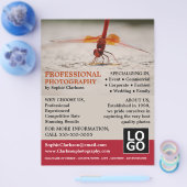 Red Dragonfly, Fotografie, Fotografe hire Flyer (Enkel)