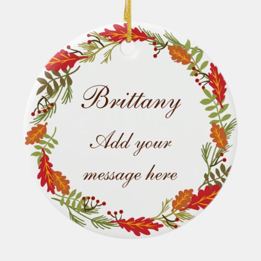 Red Dragonfly in de herfst Wreath Ornament (Achterkant)