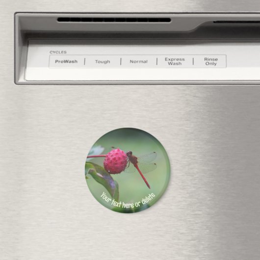 Red Dragonfly Nature Personalized Magneet (Insitu (Vaatwasser))