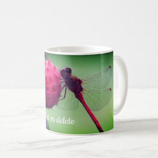Red Dragonfly Natuur - Gepersonaliseerd Koffiemok (Voorkant rechts)