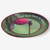 Red Dragonfly Natuur Gepersonaliseerde Partij Papieren Bordje (Gekanteld)