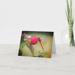 Red Dragonfly Natuur Hartelijk dank Bedankkaart