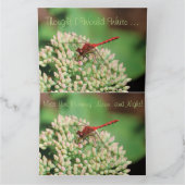 Red Dragonfly Notecard Kaart (Binnen)