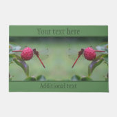 Red Dragonfly on Dogwood Fruit Personated Deurmat (Voorkant)