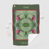 Red Dragonfly on Dogwood Fruit Personated Golfhanddoek (Insitu)