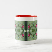 Red Dragonfly on Dogwood Fruit Personated Tweekleurige Koffiemok (Center)