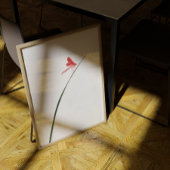 Red Dragonfly Zen Minimalistische Muurkunst Foto Afdruk