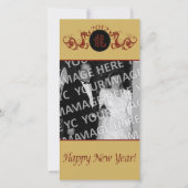 Red Dragons Chinese Nieuwjaar Fotokaart Feestdagenkaart (Voorkant)