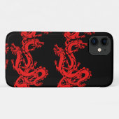 Red Dragons Mystical Creattern Pattern Black Case-Mate iPhone Case (Achterkant (horizontaal))