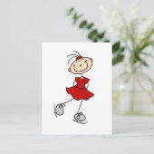 Red Dress-afbeelding Skater-shirts en cadeaus Briefkaart (Staand voorkant)