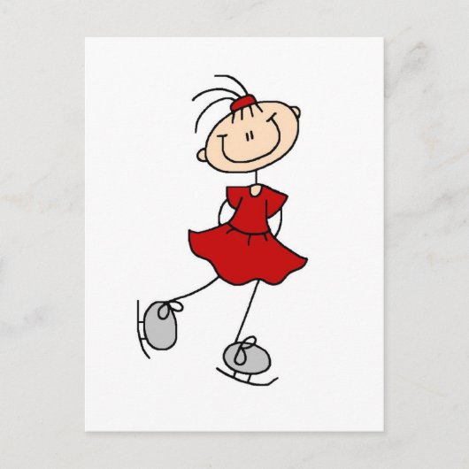 Red Dress-afbeelding Skater-shirts en cadeaus Briefkaart (Voorkant)