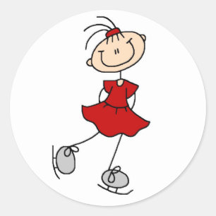 Red Dress-afbeelding Skater-shirts en cadeaus Ronde Sticker
