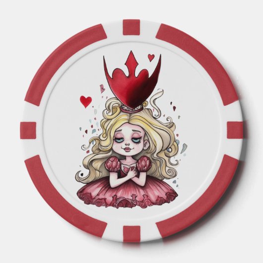 Red Dress Alice Poker Chips (Voorkant)