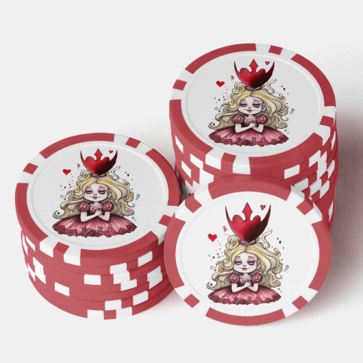 Red Dress Alice Poker Chips (Opstapeling)