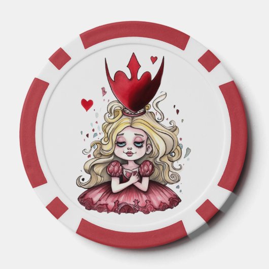 Red Dress Alice Poker Chips (Achterkant)