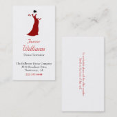 Red Dress Ballroom Dance Visitekaartje (Voorkant / Achterkant)