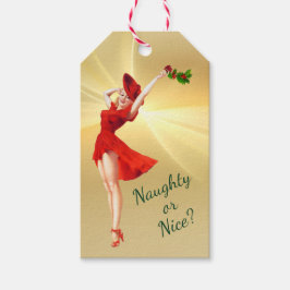 Red Dress en Holly Retro Pinup Girl Cadeaulabel
