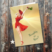 Red Dress en Holly Retro Pinup Girl Kaart