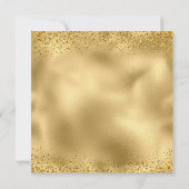 Red Dress Gold Glitter Crown Mis Quinceañera Kaart (Achterkant)