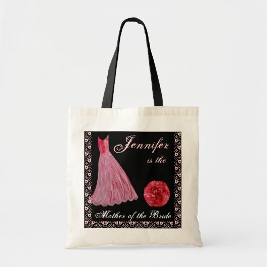 RED Dress — Moeder van de Bride Cotton Canvas tas (Voorkant)