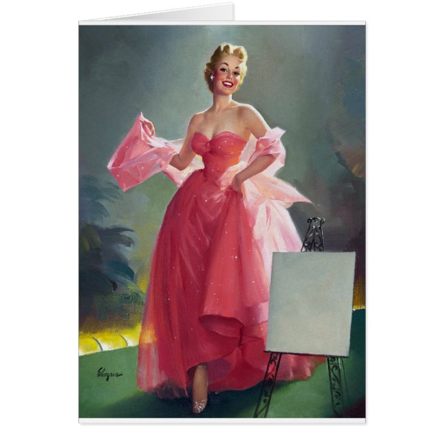 Red Dress Pin Up (Voorkant)