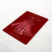 Red Dress Vrijgezellenfeest Folie Uitnodiging (Gedraaid)