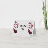 Red Dried Fall Leaves Dank u Bedankkaart (Voorkant)