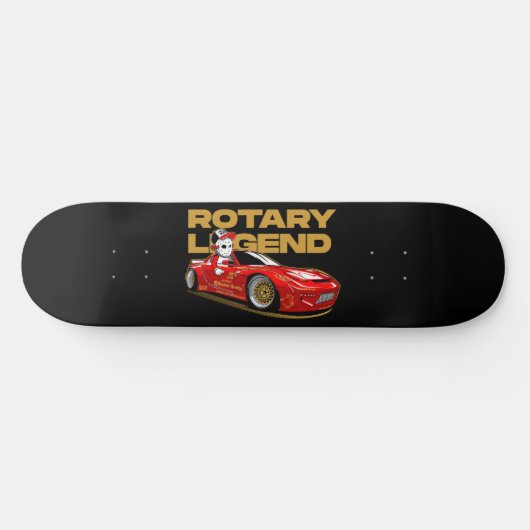 RED DRIFT RACING ROTARY LEGEND ANIME STIJL PERSOONLIJK SKATEBOARD (Horizontaal)
