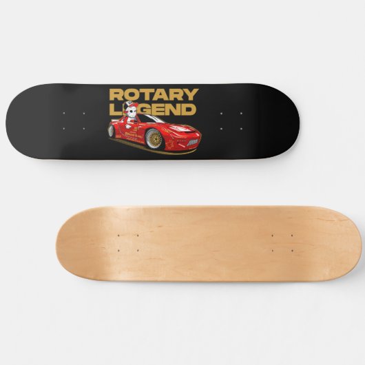 RED DRIFT RACING ROTARY LEGEND ANIME STIJL PERSOONLIJK SKATEBOARD (Horizontaal)
