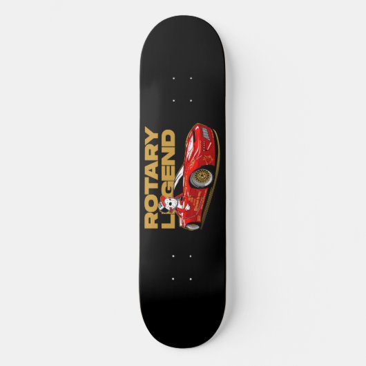 RED DRIFT RACING ROTARY LEGEND ANIME STIJL PERSOONLIJK SKATEBOARD (Voorkant)