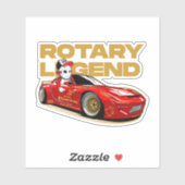 RED DRIFT RACING ROTARY LEGEND ANIME STIJL STICKER (Vel)