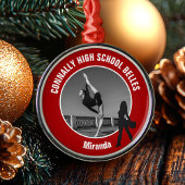 Red Drill Team Photo High School Dancer Christmas Metalen Ornament