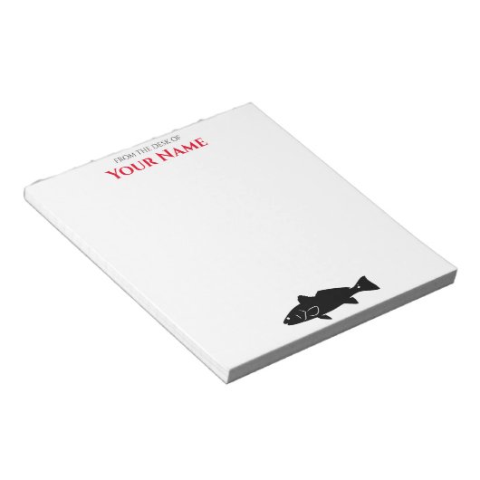 Red Drum Fish - gepersonaliseerd Notitieblok (Schuin)