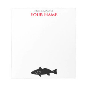 Red Drum Fish - gepersonaliseerd Notitieblok