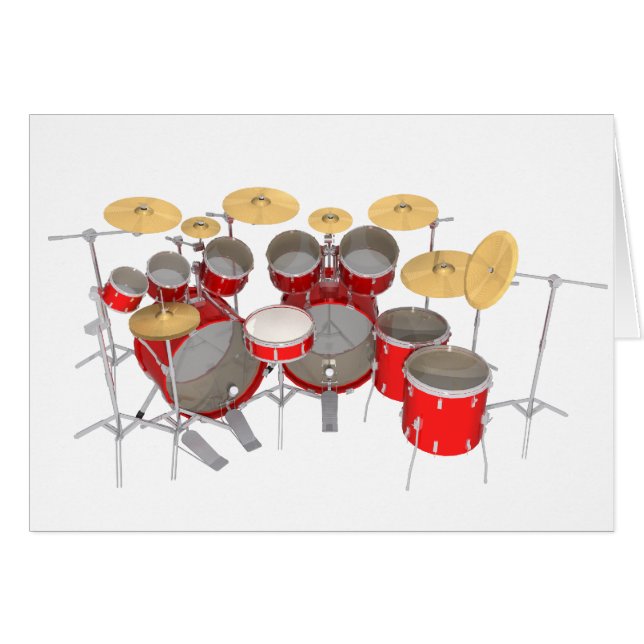 Red Drum Kit: 10 stuks: (Voorkant Horizontaal)