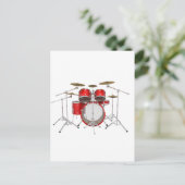 Red Drum Kit: Briefkaart (Staand voorkant)