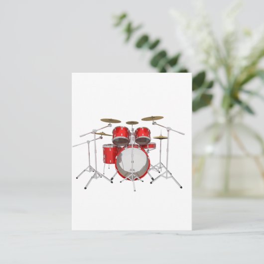 Red Drum Kit: Briefkaart (Staand voorkant)