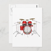 Red Drum Kit: Briefkaart (Voorkant / Achterkant)