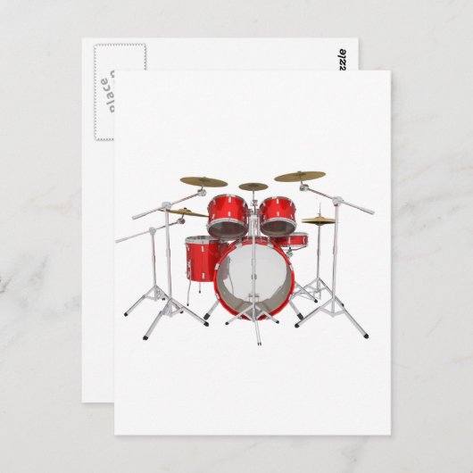 Red Drum Kit: Briefkaart (Voorkant / Achterkant)